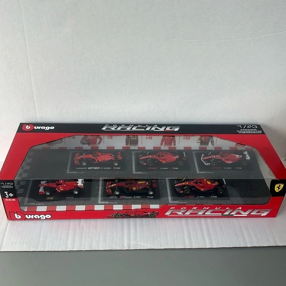 New Bburago 1:43 Ferrari Formula Racing Die-cast Model 6-pack